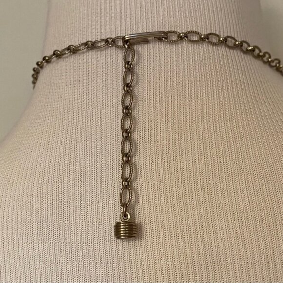 SARAH COVENTRY SAC NECKLACE VINTAGE RETRO SILVER TONE LEAF LEAVES COLLAR 18” - Picture 5 of 7